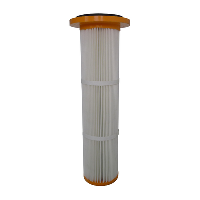 Cima del poliuretano/filtro a sacco pieghettato inferiore cilindrico