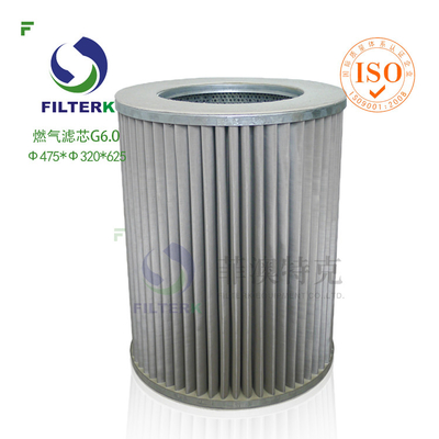 G6.0 Elemento di filtraggio del gas per filtri di gas naturali fabbricati WX154 / WX257 Sostituzione Filtrazione di precisione durevole