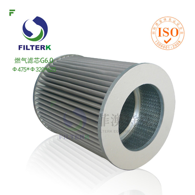 G6.0 Elemento di filtraggio del gas per filtri di gas naturali fabbricati WX154 / WX257 Sostituzione Filtrazione di precisione durevole