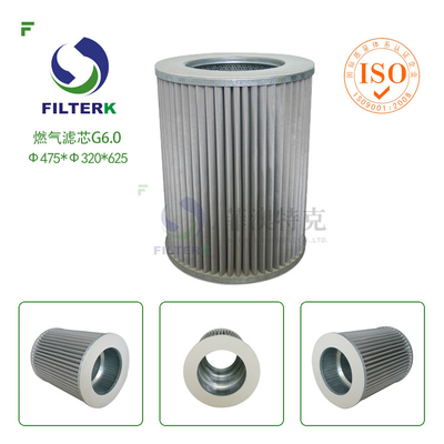 G6.0 Elemento di filtraggio del gas per filtri di gas naturali fabbricati WX154 / WX257 Sostituzione Filtrazione di precisione durevole
