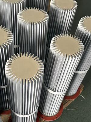 Cartuccia filtro in metallo pieghettato con montaggio a flangia in acciaio inossidabile, riutilizzabile, lavabile, elemento filtrante industriale piegato