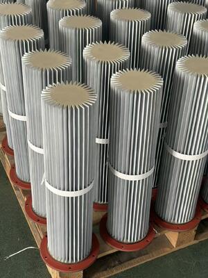 Cartuccia filtro in metallo pieghettato con montaggio a flangia in acciaio inossidabile, riutilizzabile, lavabile, elemento filtrante industriale piegato